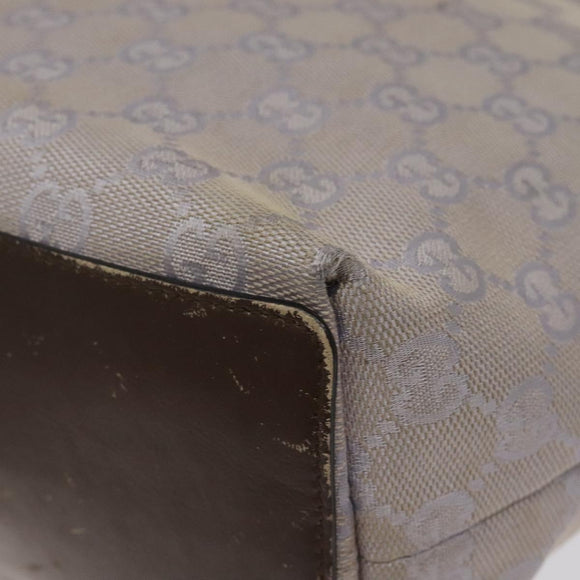 GUCCI GG Canvas Tote Bag Silver Purple 31244 Auth BA1736