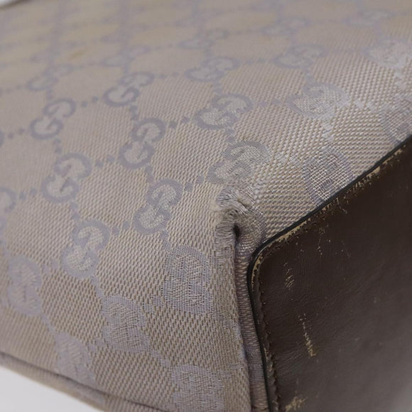 GUCCI GG Canvas Tote Bag Silver Purple 31244 Auth BA1736