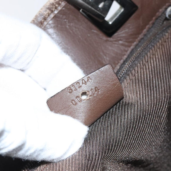 GUCCI GG Canvas Tote Bag Silver Purple 31244 Auth BA1736