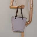 GUCCI GG Canvas Tote Bag Silver Purple 31244 Auth BA1736-21