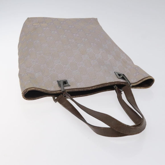 GUCCI GG Canvas Tote Bag Silver Purple 31244 Auth BA1736