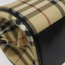 BURBERRY Nova Check Shoulder Bag PVC Beige Auth BA1737-14