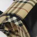 BURBERRY Nova Check Shoulder Bag PVC Beige Auth BA1737-16
