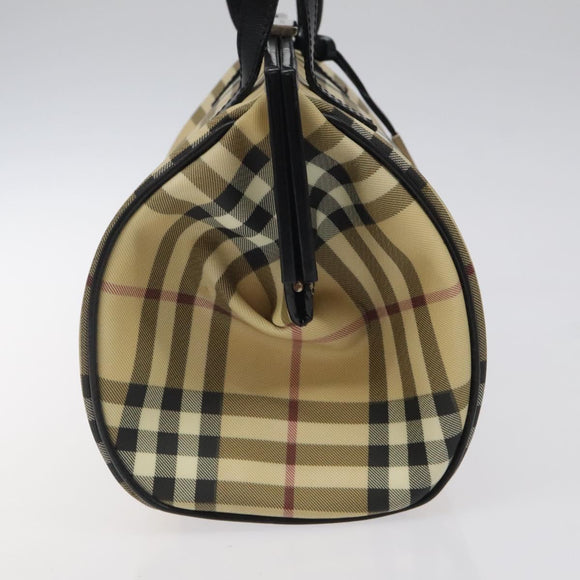 BURBERRY Nova Check Shoulder Bag PVC Beige Auth BA1737
