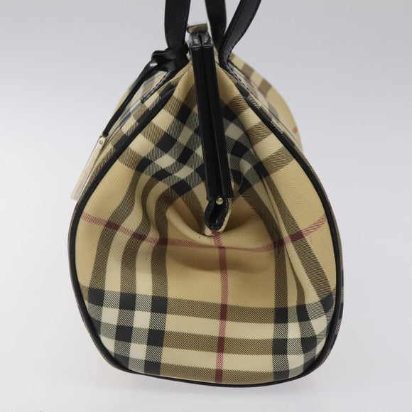 BURBERRY Nova Check Shoulder Bag PVC Beige Auth BA1737