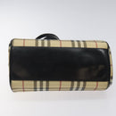 BURBERRY Nova Check Shoulder Bag PVC Beige Auth BA1737-5