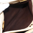 BALLY Quilted Chain Shoulder Bag Leather Beige Gold Auth BA1743-23