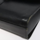 Burberrys Shoulder Bag Leather Black Gold Auth BA1745-9