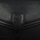 Burberrys Shoulder Bag Leather Black Gold Auth BA1745-17