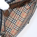 Burberrys Shoulder Bag Leather Black Gold Auth BA1745-11