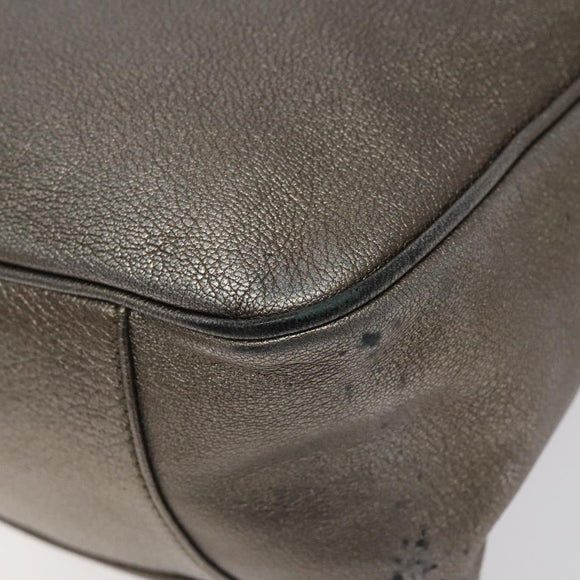 Salvatore Ferragamo Shoulder Bag Leather Champagne Gold Auth BA1746