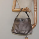 Salvatore Ferragamo Shoulder Bag Leather Champagne Gold Auth BA1746-21