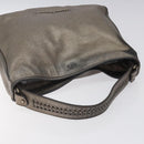 Salvatore Ferragamo Shoulder Bag Leather Champagne Gold Auth BA1746-6