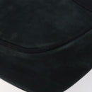 Salvatore Ferragamo Shoulder Bag Suede Navy Gold Auth BA1748-9