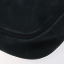 Salvatore Ferragamo Shoulder Bag Suede Navy Gold Auth BA1748-15