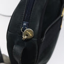 Salvatore Ferragamo Shoulder Bag Suede Navy Gold Auth BA1748-10