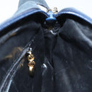 Salvatore Ferragamo Shoulder Bag Suede Navy Gold Auth BA1748-19