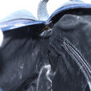 Salvatore Ferragamo Shoulder Bag Suede Navy Gold Auth BA1748-20