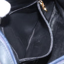 Salvatore Ferragamo Shoulder Bag Suede Navy Gold Auth BA1748-21