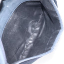 Salvatore Ferragamo Shoulder Bag Suede Navy Gold Auth BA1748-22