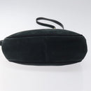 Salvatore Ferragamo Shoulder Bag Suede Navy Gold Auth BA1748-5