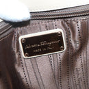 Salvatore Ferragamo Shoulder Bag Taurillon Leather Beige Gold Auth BA1749-17
