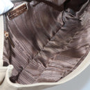 Salvatore Ferragamo Shoulder Bag Taurillon Leather Beige Gold Auth BA1749-11