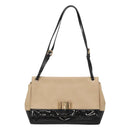 Salvatore Ferragamo Shoulder Bag Taurillon Leather Beige Gold Auth BA1749-13