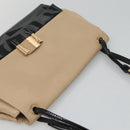 Salvatore Ferragamo Shoulder Bag Taurillon Leather Beige Gold Auth BA1749-6