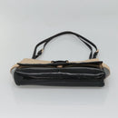 Salvatore Ferragamo Shoulder Bag Taurillon Leather Beige Gold Auth BA1749-5