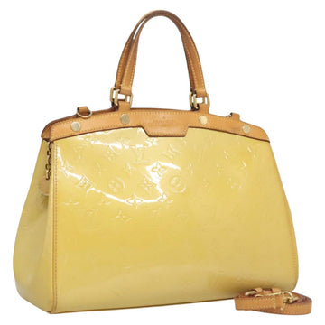 LOUIS VUITTON Monogram Vernis Blair MM Hand Bag 2way Citrin M90108 Auth BA1751