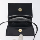 Salvatore Ferragamo Pouch Shoulder Bag Leather Navy Gold Auth BA1758-14