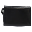 Salvatore Ferragamo Pouch Shoulder Bag Leather Navy Gold Auth BA1758-2