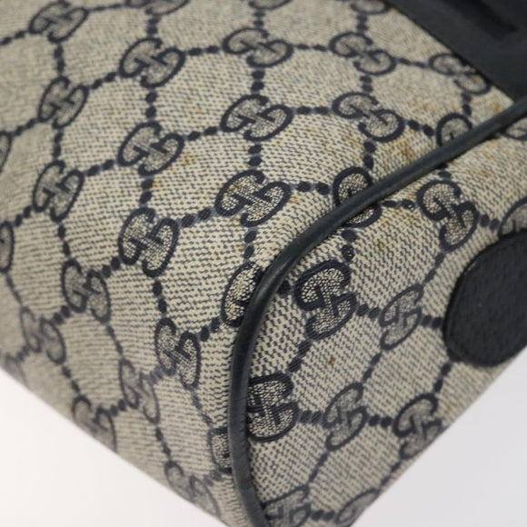 GUCCI GG Supreme Sherry Line Shoulder Bag PVC Navy Gold 14 02 005 Auth BA1764