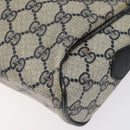 GUCCI GG Supreme Sherry Line Shoulder Bag PVC Navy Gold 14 02 005 Auth BA1764-16