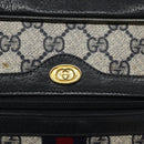 GUCCI GG Supreme Sherry Line Shoulder Bag PVC Navy Gold 14 02 005 Auth BA1764-18