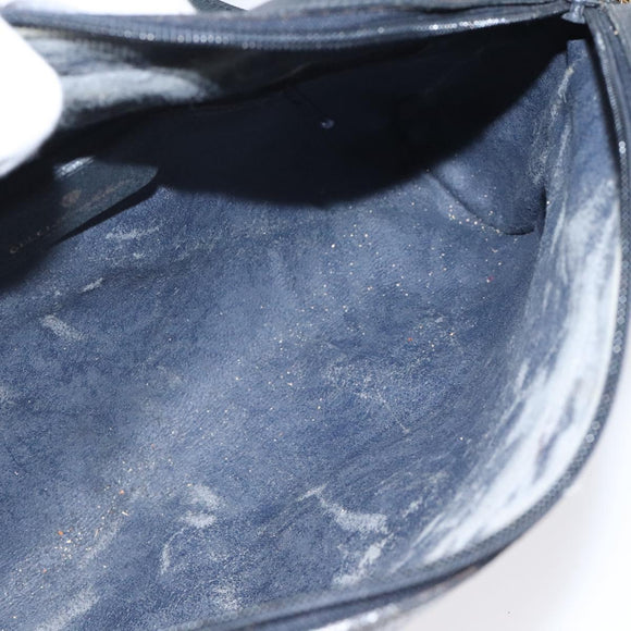 GUCCI GG Supreme Sherry Line Shoulder Bag PVC Navy Gold 14 02 005 Auth BA1764