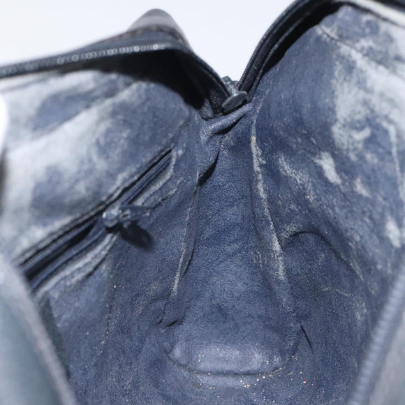 GUCCI GG Supreme Sherry Line Shoulder Bag PVC Navy Gold 14 02 005 Auth BA1764