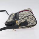 GUCCI GG Supreme Sherry Line Shoulder Bag PVC Navy Gold 14 02 005 Auth BA1764-4