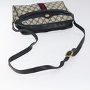 GUCCI GG Supreme Sherry Line Shoulder Bag PVC Navy Gold 14 02 005 Auth BA1764-7
