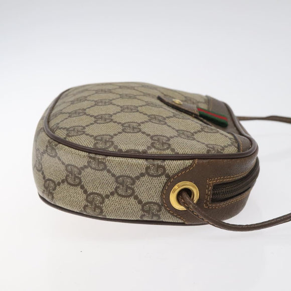 GUCCI GG Supreme Web Sherry Line Shoulder Bag PVC 007 58 6112 8031 Auth BA1765