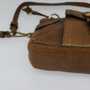 Chloe Shoulder Bag Leather Brown Gold Auth BA1767-15
