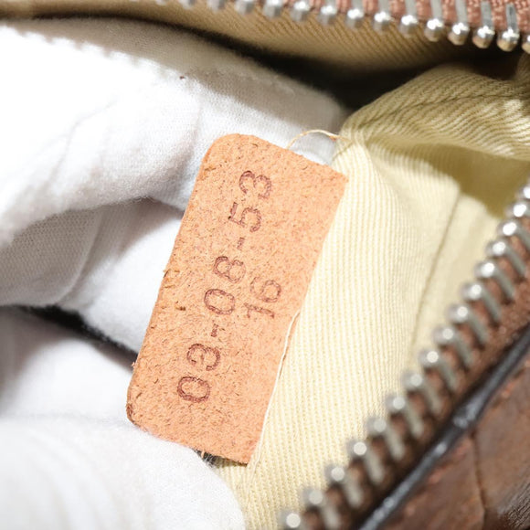 Chloe Shoulder Bag Leather Brown Gold Auth BA1767