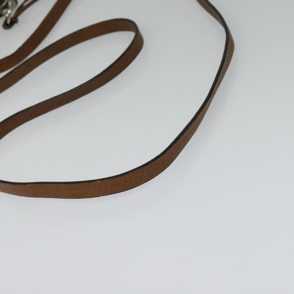 Chloe Shoulder Bag Leather Brown Gold Auth BA1767