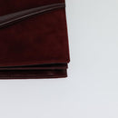 Salvatore Ferragamo Shoulder Bag Suede Bordeaux Gold Auth BA1768-15