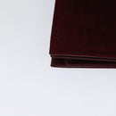 Salvatore Ferragamo Shoulder Bag Suede Bordeaux Gold Auth BA1768-16