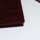 Salvatore Ferragamo Shoulder Bag Suede Bordeaux Gold Auth BA1768-17