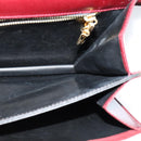 Salvatore Ferragamo Shoulder Bag Suede Bordeaux Gold Auth BA1768-18