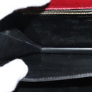 Salvatore Ferragamo Shoulder Bag Suede Bordeaux Gold Auth BA1768-19