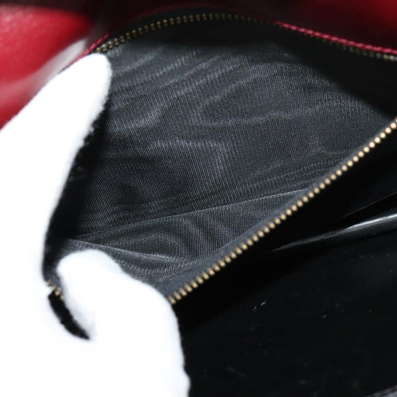 Salvatore Ferragamo Shoulder Bag Suede Bordeaux Gold Auth BA1768